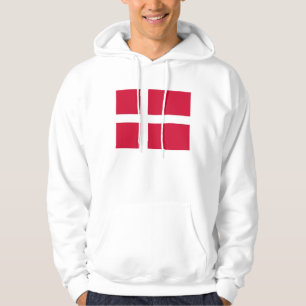 Hoodie met capuchon en vlag van Denemarken