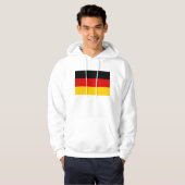 Hoodie met capuchon en vlag van Duitsland (Voorkant volledig)