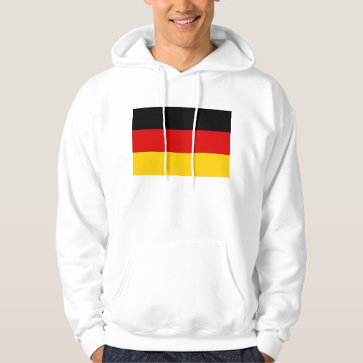Hoodie met capuchon en vlag van Duitsland (Voorkant)