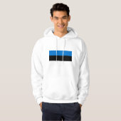 Hoodie met capuchon en vlag van Estland (Voorkant volledig)