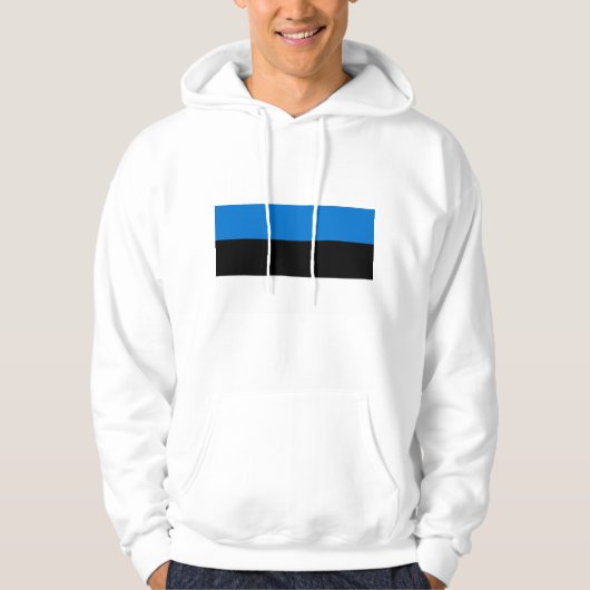 Hoodie met capuchon en vlag van Estland (Voorkant)