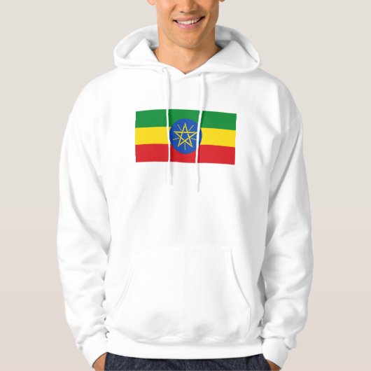 Hoodie met capuchon en vlag van Ethiopië (Voorkant)