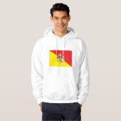 Hoodie met capuchon en vlag van Florence, Italië (Voorkant volledig)