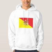 Hoodie met capuchon en vlag van Florence, Italië (Voorkant)