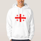 Hoodie met capuchon en vlag van Georgië (Voorkant)