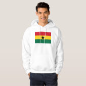 Hoodie met capuchon en vlag van Ghana (Voorkant volledig)