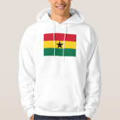 Hoodie met capuchon en vlag van Ghana (Voorkant)