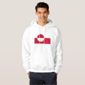 Hoodie met capuchon en vlag van Groenland (Voorkant volledig)