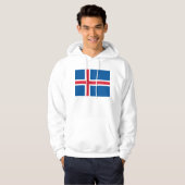 Hoodie met capuchon en vlag van IJsland (Voorkant volledig)