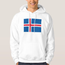 Hoodie met capuchon en vlag van IJsland
