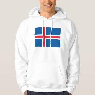 Hoodie met capuchon en vlag van IJsland