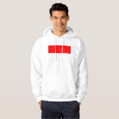 Hoodie met capuchon en vlag van Indonesië (Voorkant volledig)