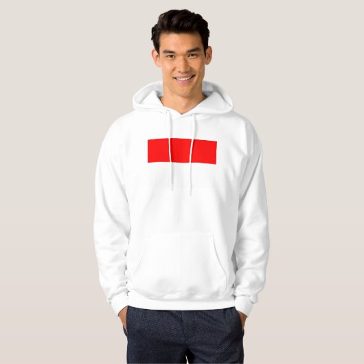 Hoodie met capuchon en vlag van Indonesië (Voorkant volledig)