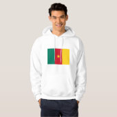 Hoodie met capuchon en vlag van Kameroen (Voorkant volledig)