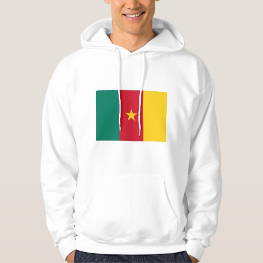 Hoodie met capuchon en vlag van Kameroen (Voorkant)