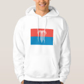 Hoodie met capuchon en vlag van Kansas City, Veren (Voorkant)