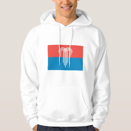 Hoodie met capuchon en vlag van Kansas City, Veren (Voorkant)