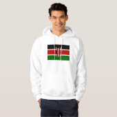 Hoodie met capuchon en vlag van Kenia (Voorkant volledig)