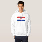 Hoodie met capuchon en vlag van Kroatië (Voorkant volledig)