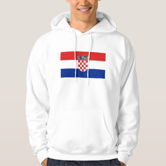 Hoodie met capuchon en vlag van Kroatië (Voorkant)