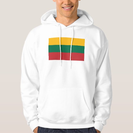 Hoodie met capuchon en vlag van Litouwen (Voorkant)