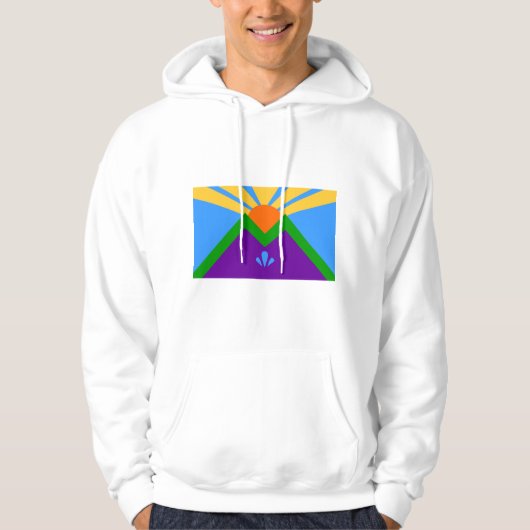 Hoodie met capuchon en vlag van Manitou Springs, U (Voorkant)