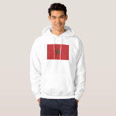 Hoodie met capuchon en vlag van Marokko (Voorkant volledig)
