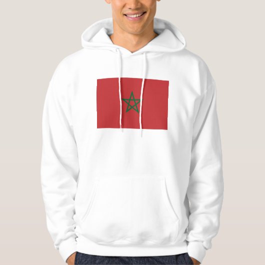 Hoodie met capuchon en vlag van Marokko (Voorkant)