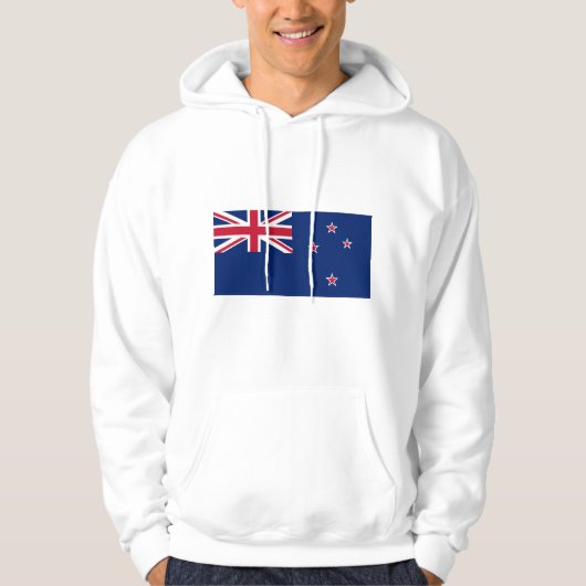 Hoodie met capuchon en vlag van Nieuw-Zeeland (Voorkant)