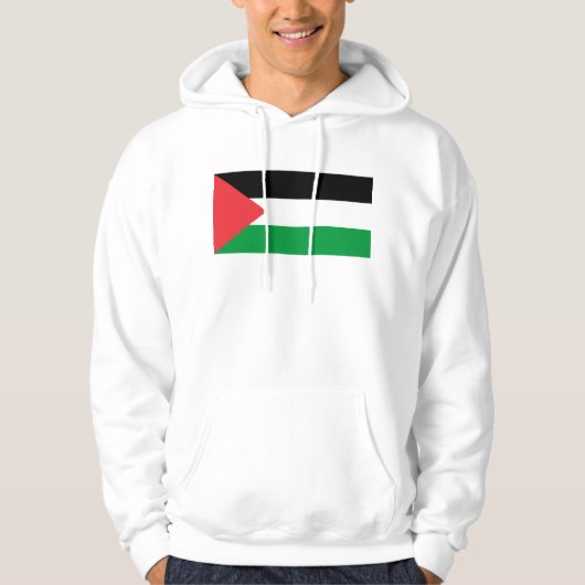 Hoodie met capuchon en vlag van Palestina (Voorkant)