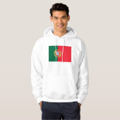 Hoodie met capuchon en vlag van Portugal (Voorkant volledig)