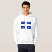 Hoodie met capuchon en vlag van Quebec, Canada (Voorkant volledig)