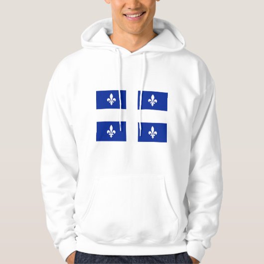 Hoodie met capuchon en vlag van Quebec, Canada (Voorkant)