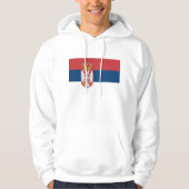 Hoodie met capuchon en vlag van Servië (Voorkant)