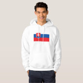 Hoodie met capuchon en vlag van Slowakije (Voorkant volledig)