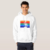 Hoodie met capuchon en vlag van St. Petersburg (Voorkant volledig)