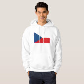 Hoodie met capuchon en vlag van Tsjechië (Voorkant volledig)
