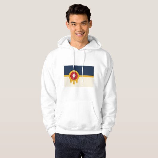 Hoodie met capuchon en vlag van Tulsa, Oklahoma (Voorkant volledig)