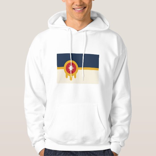 Hoodie met capuchon en vlag van Tulsa, Oklahoma (Voorkant)
