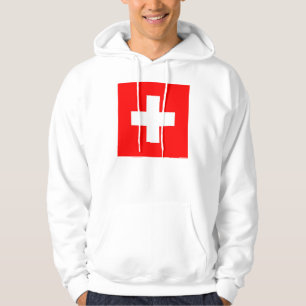Hoodie met capuchon en vlag van Zwitserland