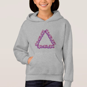 Hoodie met driehoek typografie ontwerp
