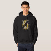 Hoodie met een gouden slang design "niet van u" (Voorkant volledig)