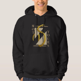 Hoodie met een gouden slang design "niet van u"