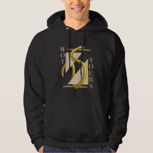 Hoodie met een gouden slang design "niet van u"