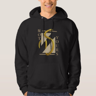 Hoodie met een gouden slang design "niet van u"