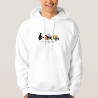 Hoodie met gekleurde Logo