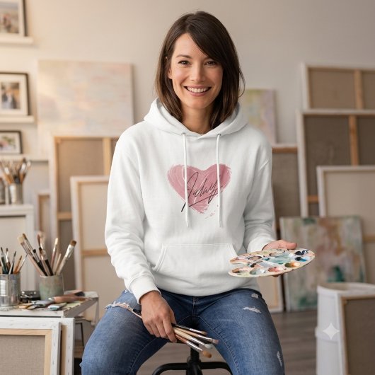 Hoodie met handtekening-hartontwerp