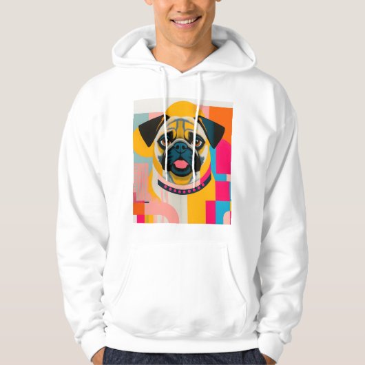 Hoodie met Pug (Voorkant)
