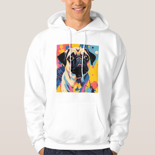 Hoodie met Pug (Voorkant)