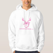 Hoodie met roze camo-logo op voorzijde (Voorkant)